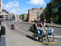 Bicycles are the most common mode of transport in Amsterdam
