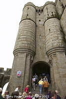 the main entrance to Mont St Michel