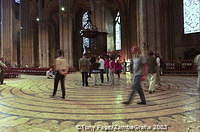 The labyrinth, inlaid in the nave floor, was a feature of most medieval cathedrals