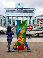 Brandenburg Gate under renovation, Berlin