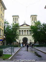 Twin-towered Lutheran church dedicated to St. Peter in Nevskiy Prospekt