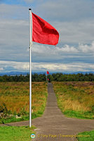 Red flag marking the Government front line