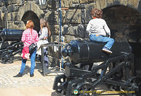 The cannons are popular attractions