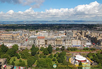 The view north over Edinburgh city