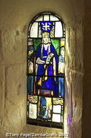 Stained glass depicting Malcolm III's queen