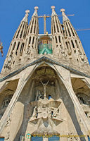The Passion Facade is a much plainer and the sculptures are free of ornaments