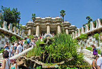 The grand staircase to Parc Guell