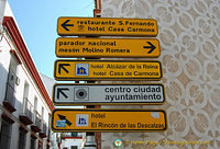 Tourist signs in Carmona
