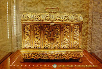Capilla Real:  Gold chest in the Sacristy Museum