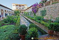 Palace of the Generalife: The Court of the Main Canal is a long and narrow court