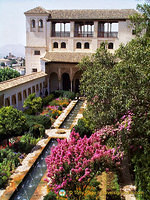 Palace of the Generalife: Court of the Main Canal - looking towards the North gallery