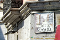 Calle Mayor colourful street sign