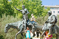 Everyone wants a picture with Don Quixote