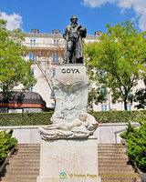 Statue of Goya next to the Prado Museum