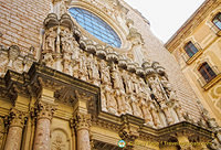 Sculptures of Christ and the apostles on the Basilica facade
