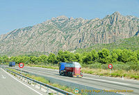 On the road from Montserrat back to Barcelona