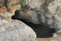 Bufador - This natural tunnel in the rock connects the Peñíscola to the sea.