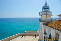 This lighthouse can be seen on your way out of Peñíscola Castle 
