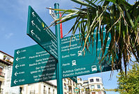 Signpost to San Sebastian attractions