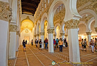 The beautiful interior of the Santa Maria la Blanca