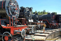 Trains on the turntable