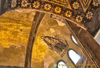 Mosaic of Virgin and child believed to be the oldest of Hagia Sophia mosaics
