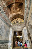 The 6th century Emperor Door is the largest door of Hagia Sophia