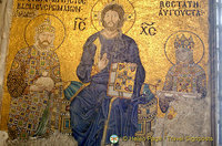 Mosaic of Empress Zoe & Constantine IX with Christ in the middle