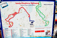 Bosphorus sightseeing map