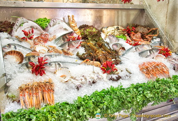 A beautiful seafood display