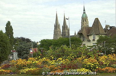 Bayeux, home of the famous tapestry (and yes, it is worth seeing, the av headset explanation is great)