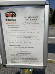 Asolo city bus timetable