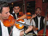 Gypsy violins accompanied the meal