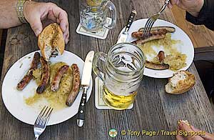 Regensburg is famous for its sausages