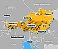 map of Austria