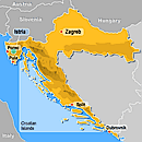map of Croatia