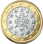 1 euro coin (back)