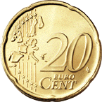 20 cent coin (front)