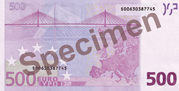 500 euro note (back)