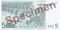 5 euro note (back)