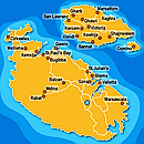 map of Malta