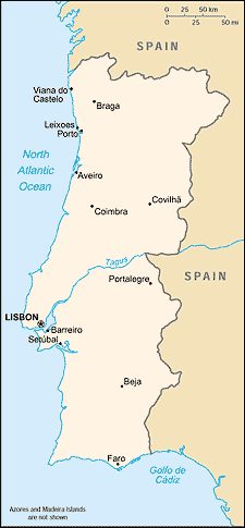 Map of Portugal
