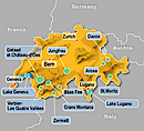 map of Switzerland