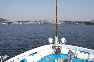Arriving in Kiev by river