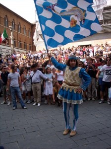 Paolo raises the flag