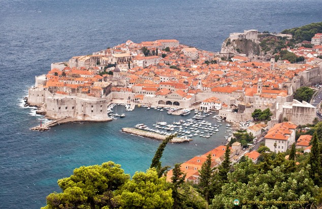 Aerial view of Dubrovnik's Old Town