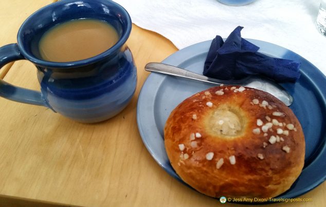 Cardamom bun and coffee