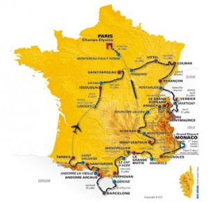 Tour de France route