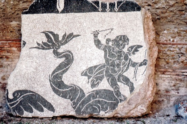 Mosaic floor at the Baths of Caracalla in Rome