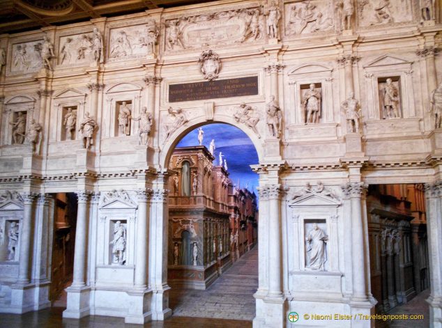 The stage and 3D perspective at the Teatro Olimpico, Vicenza